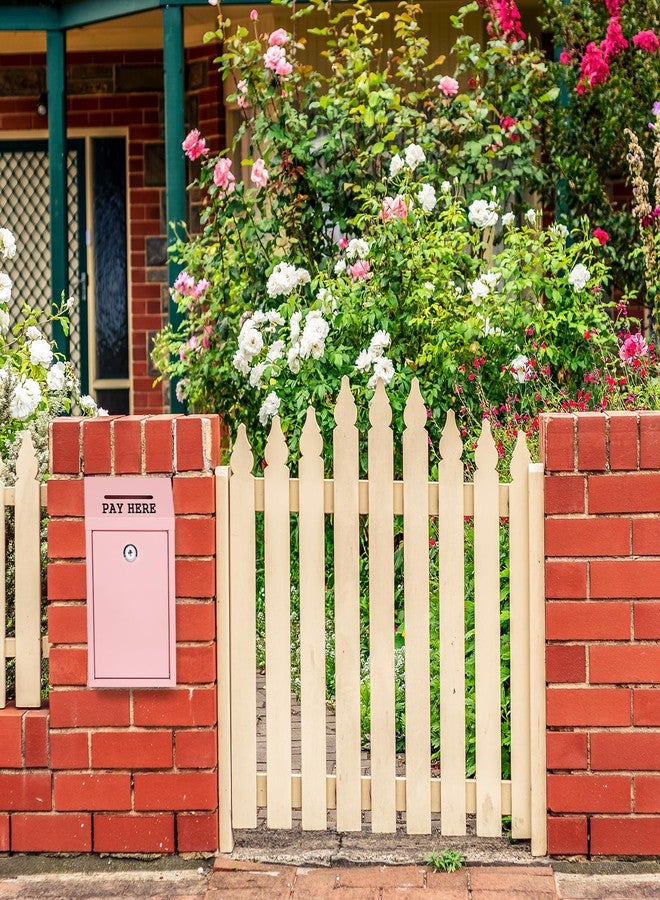 Mkhaslri Metal Donation Box Collection Safe Suggestion Box with Lock Wall Mounted Mailbox Delivery Ballot Case Key Drop Case for Home Office Outdoor Door (Pink, 10.24 x 5.71 x 2.95 Inch) - Image 5