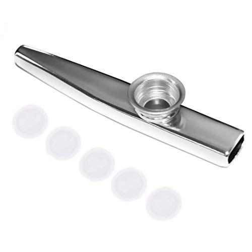 MUSTANG Aluminium Alloy Kazoo With 5 PCS Diaphragm Membrane Mouth Flute Musical Instruments - Image 4