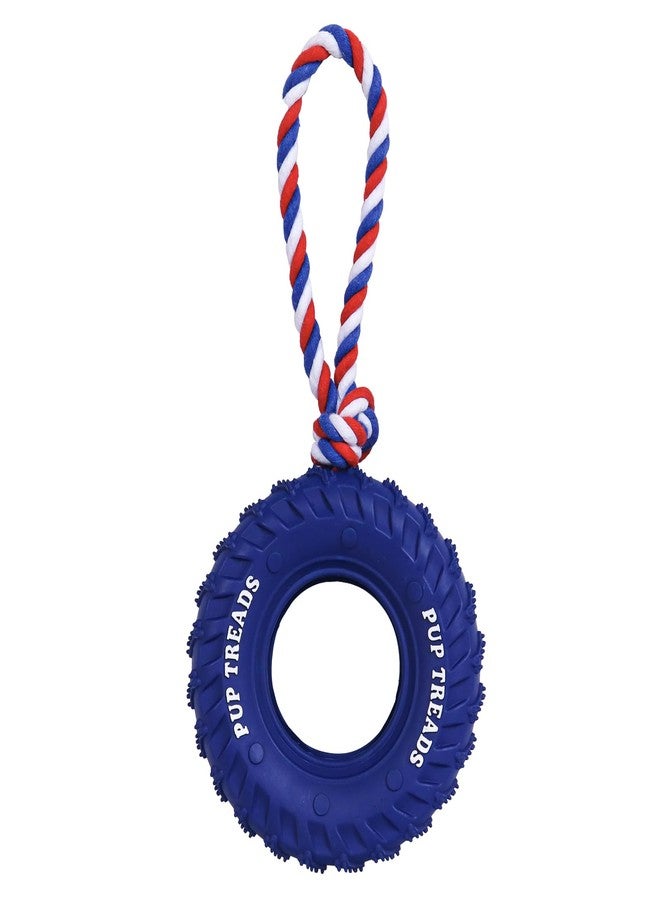 SCHITEC Dog Chew Toy with Rubber Tire & Tug of War Rope for Medium Large Dogs Aggressive Chewers, Interactive Fetch Play Treat Dispenser Pull Toys - Image 1