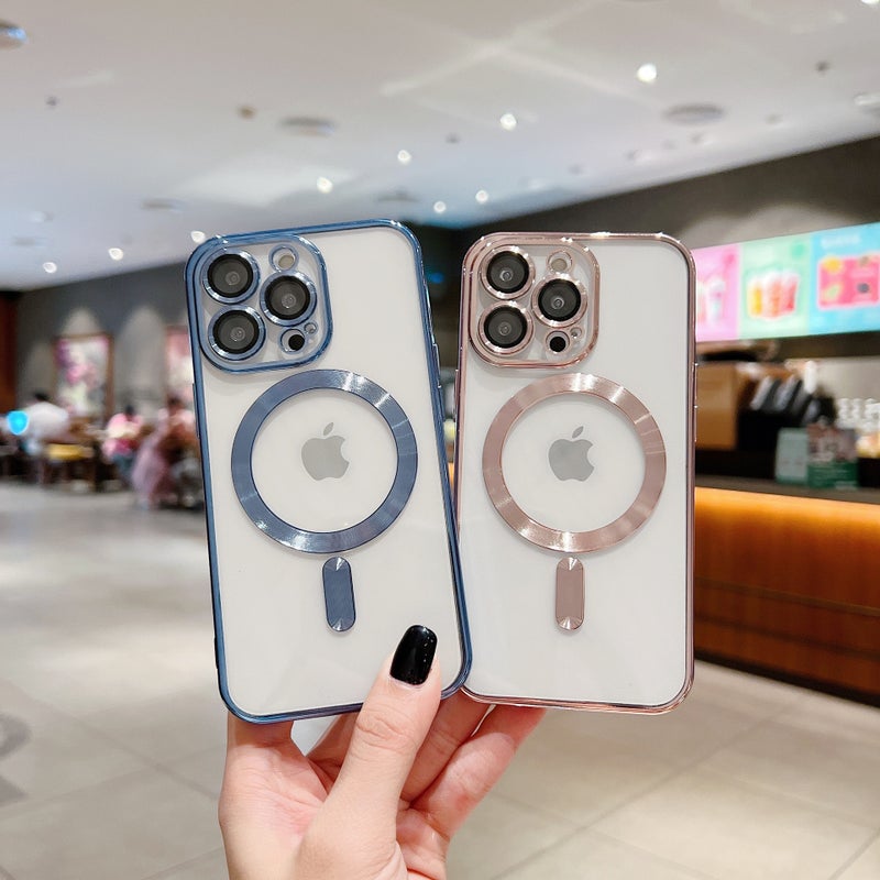 Suitable for Iphone17Pro Mobile Phone Case Magnetic Electroplating Transparent Built-In Lens Film Apple 16 All-Inclusive Protective Cover - Image 5