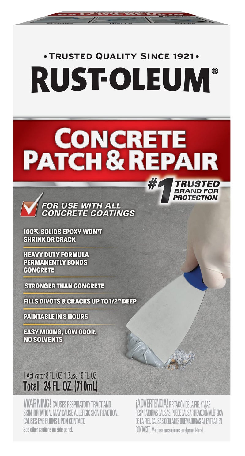 Rust-Oleum 301012 Concrete Patch & Repair, 24 oz, Gray - Image 1