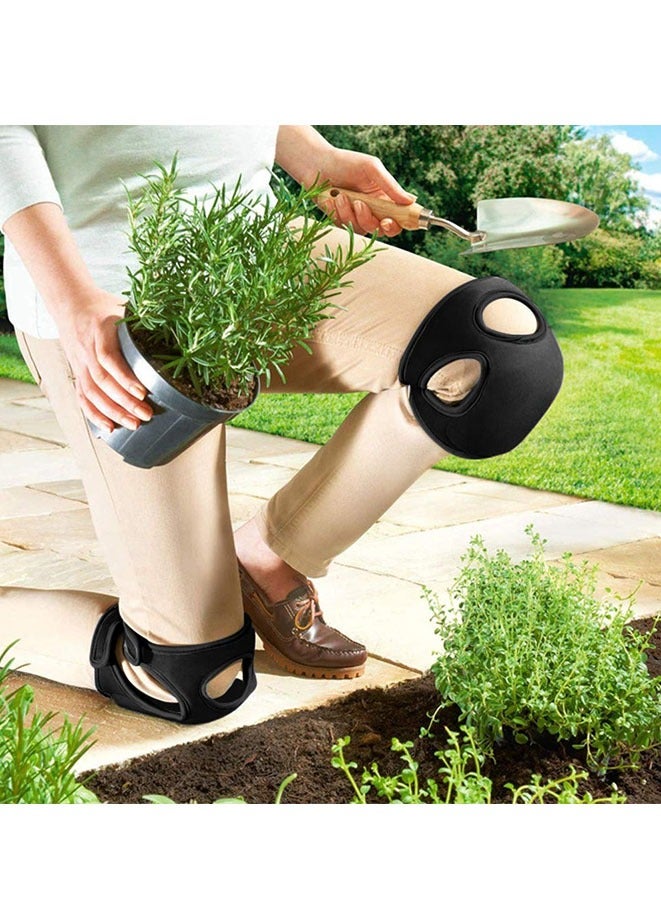 Muyixin وسادة ركبة للحدائق من رغوة الذاكرة الناعمة واقيات ركبة للحديقة وسادة واقية مع حزامين مزدوجين لتنظيف الحدائق وتنظيف الأرضيات - Image 2