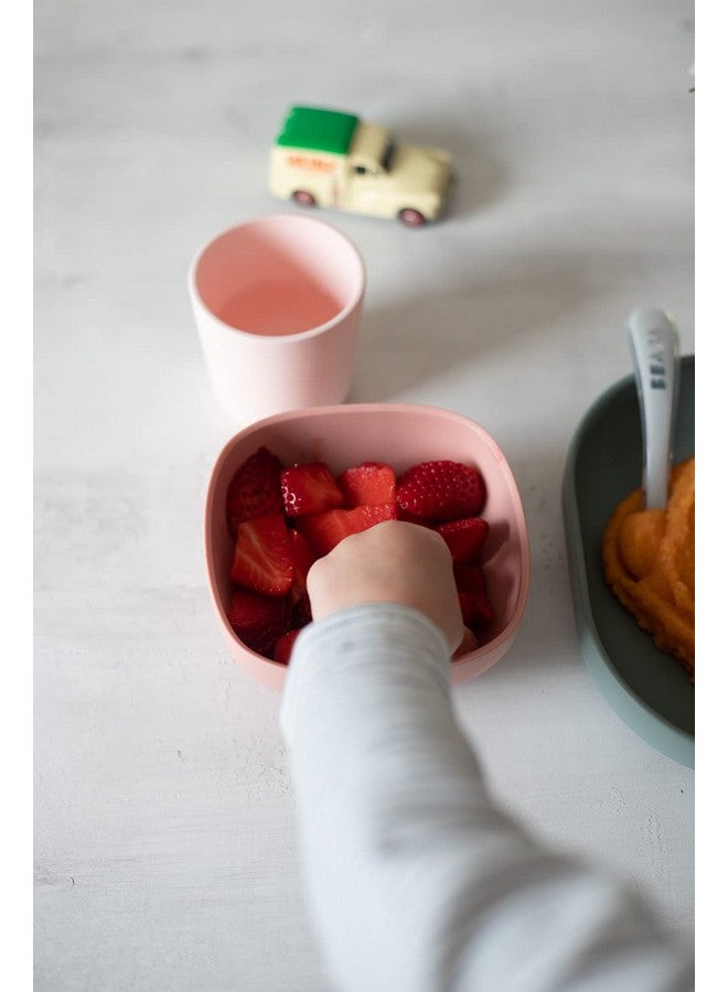 Beaba Silicone Suction Baby Bowl, Soft Anti Slip Durable Unbreakable Toddler Bowls, Baby Essentials, Toddler Baby Feeding, (Rose) - Image 1