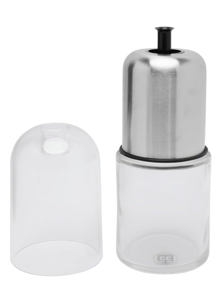 Olive oil dispenser bottle set 230 ml and salt and pepper dispenser 100 ml with stainless steel outer body | Dispenser bottle for kitchen and restaurants | Food and oil tanker for distributing oil - Image 3