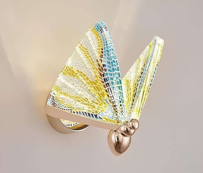 Acrylic Paradise Style Butterfly LED Wall Light for Living Room, Modern Style LED Wall Lamps for Bedroom, LED Wall Lights for Home Decoration, LED Wall Scone for resturant/Café