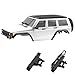 GIXCEL 610inch Wheelbase RC Body Shell ABS Cherokee Body with Front Rear Bumpers for 118 RC Crawler TRX4M Bronco Defender Chassis Upgrades Spare Wheel Tire Included Pearl White - Image 2