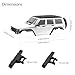 GIXCEL 610inch Wheelbase RC Body Shell ABS Cherokee Body with Front Rear Bumpers for 118 RC Crawler TRX4M Bronco Defender Chassis Upgrades Spare Wheel Tire Included Pearl White - Image 4
