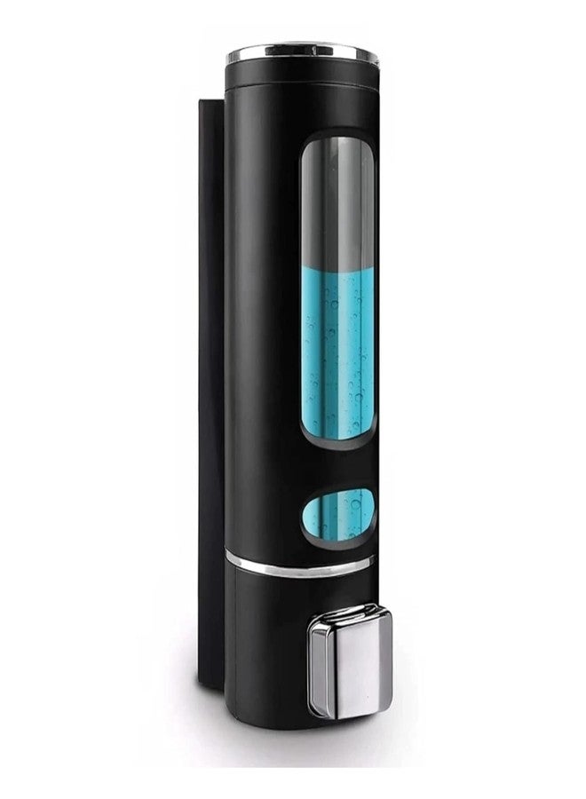 CITIPRO Wall Mount Soap Dispenser, Black with Chrome Finish, Clear Window, Pack of 2 - Image 4