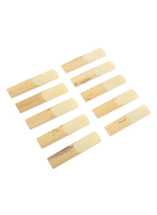 Thoraya - 10Pcs Tenor Saxophone Reeds Set Bb Key Sax Replacement Parts Accessories Non Deform with Plastic Box 2.0 Hardness - Image 1