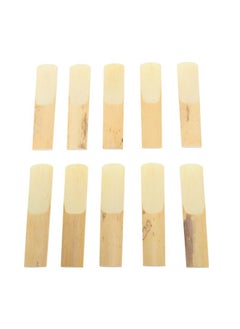 Thoraya 10Pcs Tenor Saxophone Reeds Set Bb Key Sax Replacement Parts Accessories Non Deform with Plastic Box 2.0 Hardness  - Image 2