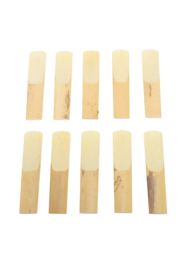 Thoraya - 10Pcs Tenor Saxophone Reeds Set Bb Key Sax Replacement Parts Accessories Non Deform with Plastic Box 2.0 Hardness - Image 1