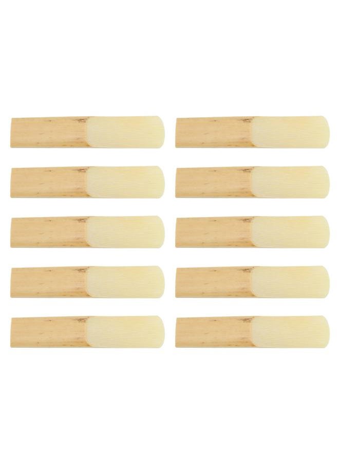 Thoraya - 10Pcs Tenor Saxophone Reeds Set Bb Key Sax Replacement Parts Accessories Non Deform with Plastic Box 2.0 Hardness - Image 1