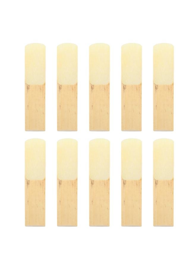 Thoraya - 10Pcs Tenor Saxophone Reeds Set Bb Key Sax Replacement Parts Accessories Non Deform with Plastic Box 2.0 Hardness - Image 1