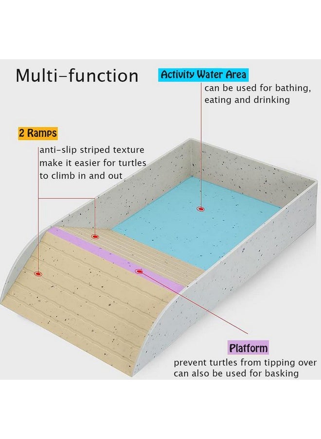 3Pcs Tortoise Food Dish With Ramp And Basking Platform Leaf Tortoise Water Food Bowls Reptile Water Dish Turtle Reptile Pool For Amphibians Brown - pzsku/Z304A7775E388C53E9672Z/45/_/1726221230/fcceef74-e7d8-412e-95e3-cbbd2fbe828e