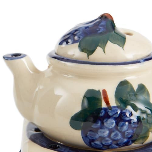 Zingz & Thingz Cottage Core Collection Porcelain Teapot Stove Oil Warmer, White, 3.875x3.125x5.375 - Image 4