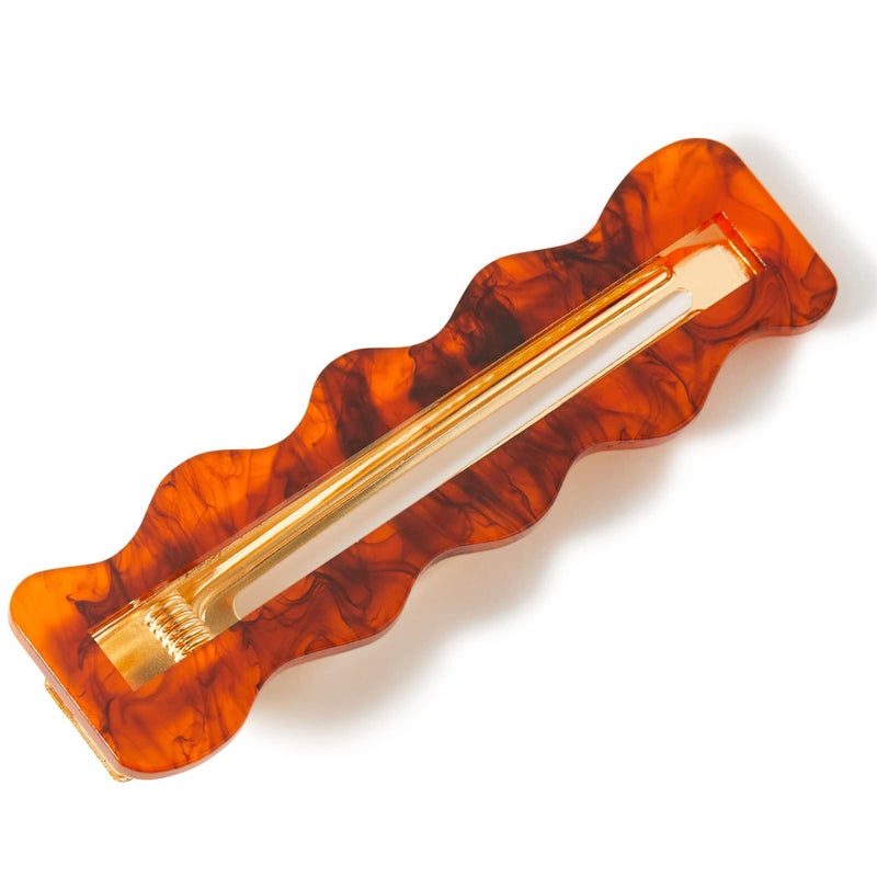Accessorize London Women'S Tort Wavey Tortoise Shell Barette Hair Clip - Image 5