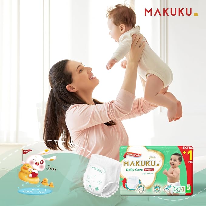 Makuku Daily Care Pants Diapers Savings Pack - Size 5 (12-17kg) | 12-17 months | 160 Pieces - Image 2