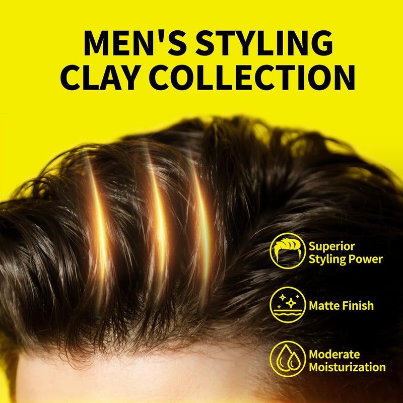 Men's Hair Styling Cream - Matte Powerful Hair Gel, Containing Plant Essence, Persistent Shaping,Fresh and Non Greasy, Easy to Clean, 80g - Image 3