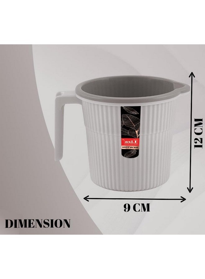 Liza Newton Bathroom Accessories Set Plastic Bath Set Bathroom Bucket, Mug, Stool 3 Pieces Combo Set for Home, Kitchen & Bathroom (Pack of 3) Bathroom Accessories Set (Grey) - Image 5