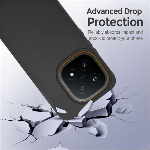 SBMS غطاء خلفي سيليكون SBMS لهاتف iQOO 15 5G | بطانة داخلية من الألياف الدقيقة الناعمة | حماية للكاميرا مع نتوءات | غطاء خلفي مقاوم للصدمات لهاتف iQOO 15 5G (كاندي كلوث_أسود) - Image 3