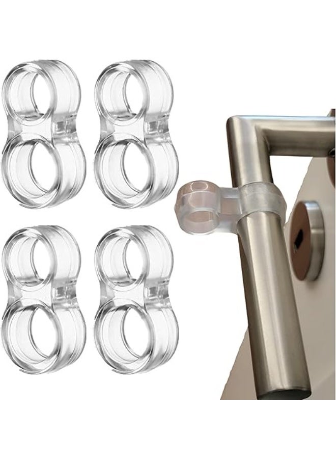 Clear Door Stopper Wall Protector (4 Pcs), Silicone Door Handle Stoppers, Noise Canceling from Door Knobs, Silicone Clear Door Bumper, Door Knob Wall Shield, Shock Absorbent Wall Protector - Image 1