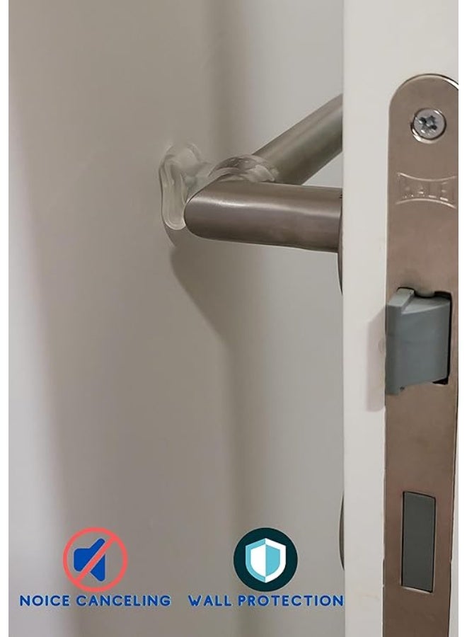 Clear Door Stopper Wall Protector (4 Pcs), Silicone Door Handle Stoppers, Noise Canceling from Door Knobs, Silicone Clear Door Bumper, Door Knob Wall Shield, Shock Absorbent Wall Protector - Image 2