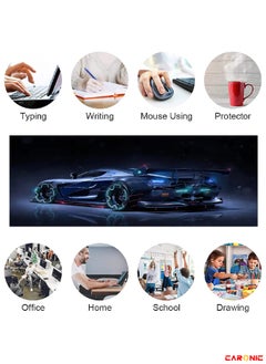 CARONIC Large Gaming Mouse Pad with Superior Micro Weave Cloth Extended Desk Mousepad with Stitched Edges Non-Slip Base Water Resist Keyboard Pad For Gamer And Office Home Car  - Image 2
