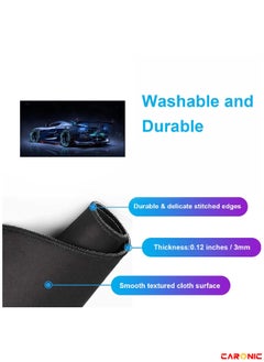 CARONIC Large Gaming Mouse Pad with Superior Micro Weave Cloth Extended Desk Mousepad with Stitched Edges Non-Slip Base Water Resist Keyboard Pad For Gamer And Office Home Car  - Image 5