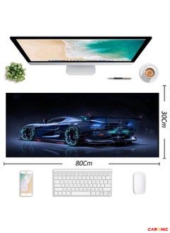CARONIC Large Gaming Mouse Pad with Superior Micro Weave Cloth Extended Desk Mousepad with Stitched Edges Non-Slip Base Water Resist Keyboard Pad For Gamer And Office Home Car  - Image 4