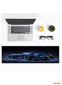 CARONIC Large Gaming Mouse Pad with Superior Micro Weave Cloth Extended Desk Mousepad with Stitched Edges Non-Slip Base Water Resist Keyboard Pad For Gamer And Office Home Car  - Image 3