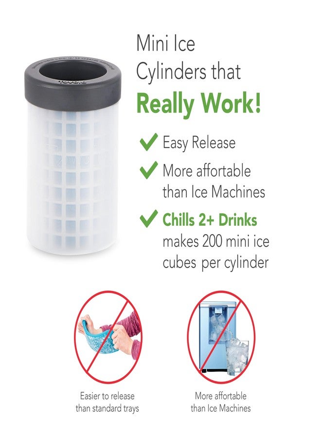 Tovolo Mini Ice Cylinder- Squeeze & Release- Set of 2, 1000422, Gray - Image 4