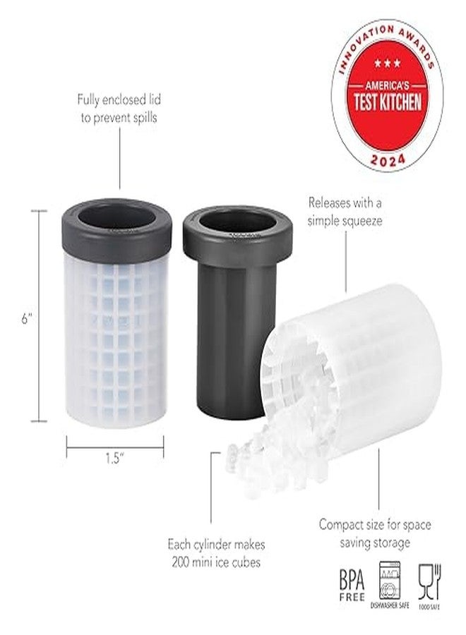 Tovolo Mini Ice Cylinder- Squeeze & Release- Set of 2, 1000422, Gray - Image 5