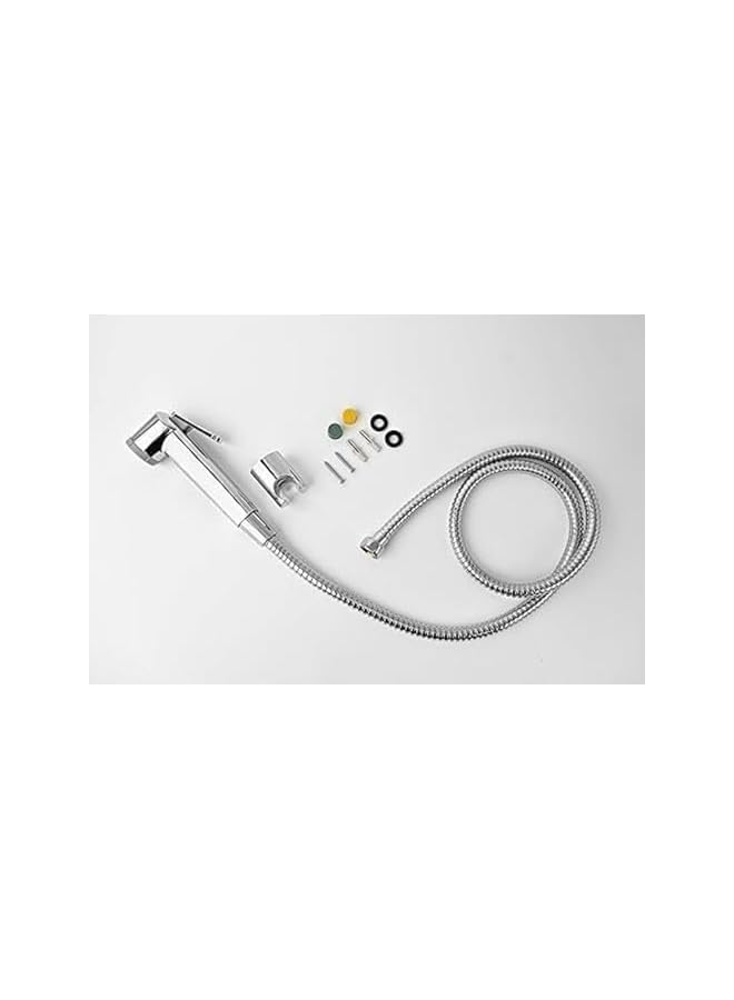 S-TOP Handheld Bidet Sprayer Set – Glossy Chrome Shattaf with Ergonomic Trigger Spray, 120cm Stainless Steel Braided Hose, Anti-Leak Valve, Rust-Resistant Durable Bathroom Cleaning Kit - Image 3