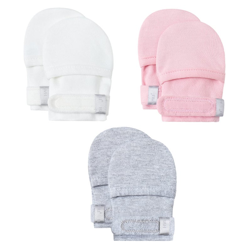 HAPIU Baby Mitten, 3 pack, Full Blush&Cloud&Gray Heather, 0-3 Months - Image 5