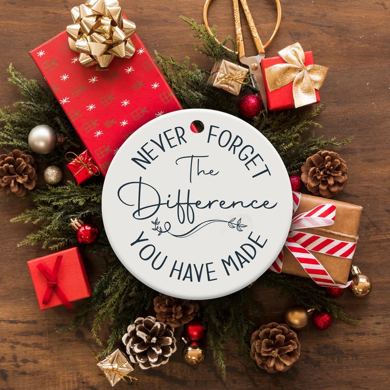 TinhCD Store Thank You Gifts  Nurse Gifts for Women  Appreciation Gifts Coworker  Teacher  Boss  Friend  Nurse  Christmas Ceramic Ornament - Image 4