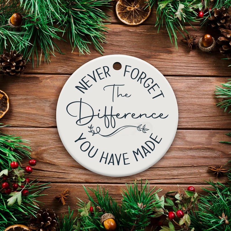 TinhCD Store Thank You Gifts  Nurse Gifts for Women  Appreciation Gifts Coworker  Teacher  Boss  Friend  Nurse  Christmas Ceramic Ornament - Image 5