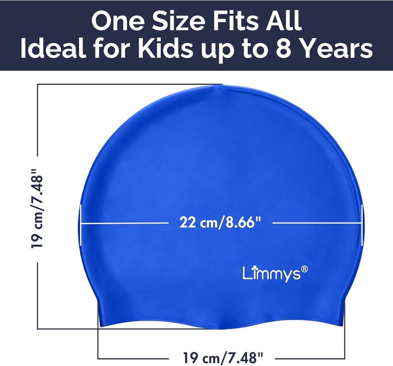 Limmys Kids Swim Cap – 100% Silicone Swim Cap for Boys and Girls – Soft, Stretchy & Comfortable Swimming Cap – Designed for Comfort & Durability - Image 2