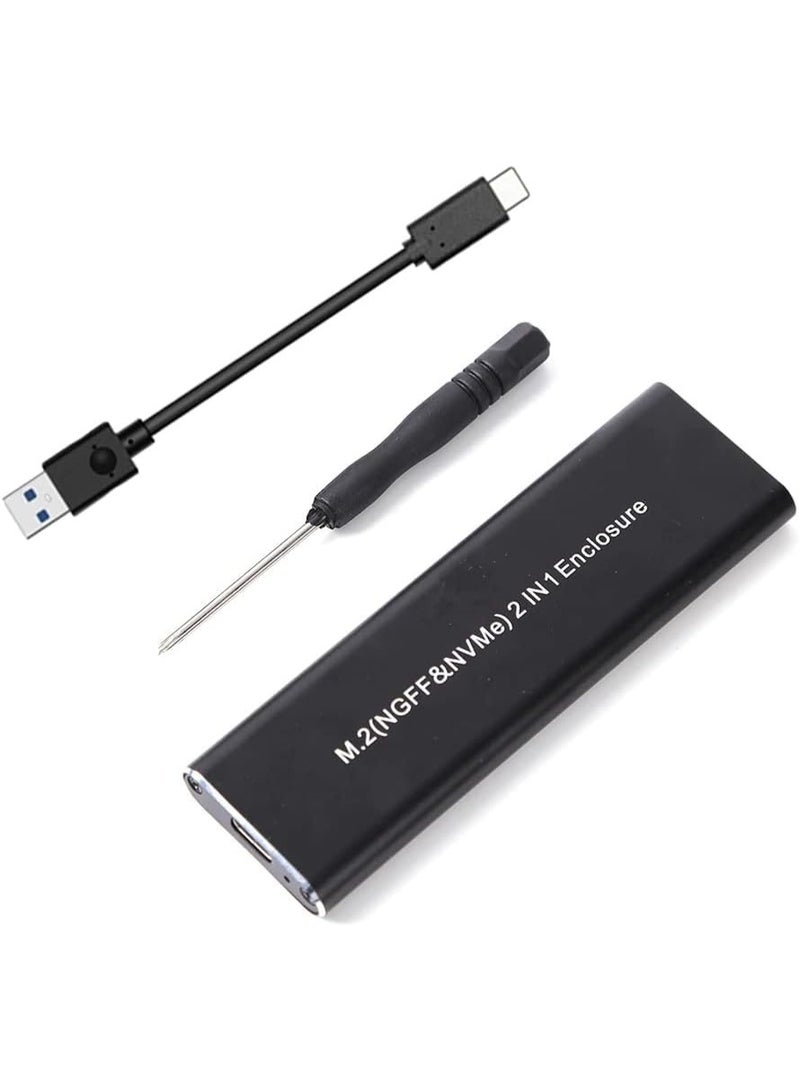 M.2 NVMe to USB-C Enclosure – External SSD Adapter with USB 3.1 Gen 2, 10Gbps for M-Key PCIe SSDs - Image 1