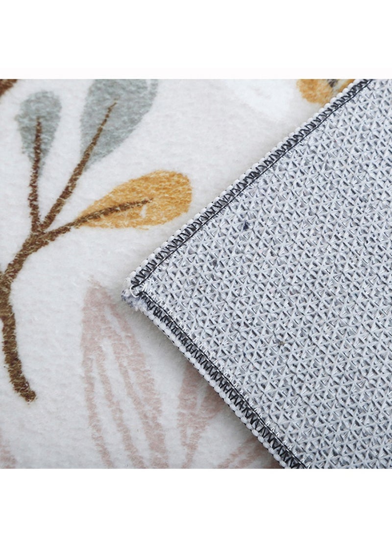 Washable Carpet, Modern Non-Slip Area Rugs with Print Boho, Home Decor Thin Vintage Floor Carpet Indoor Mat Floral Print Rugs for Living Room Bedroom Dining Room Office (Gold 200*300cm)  - Image 5