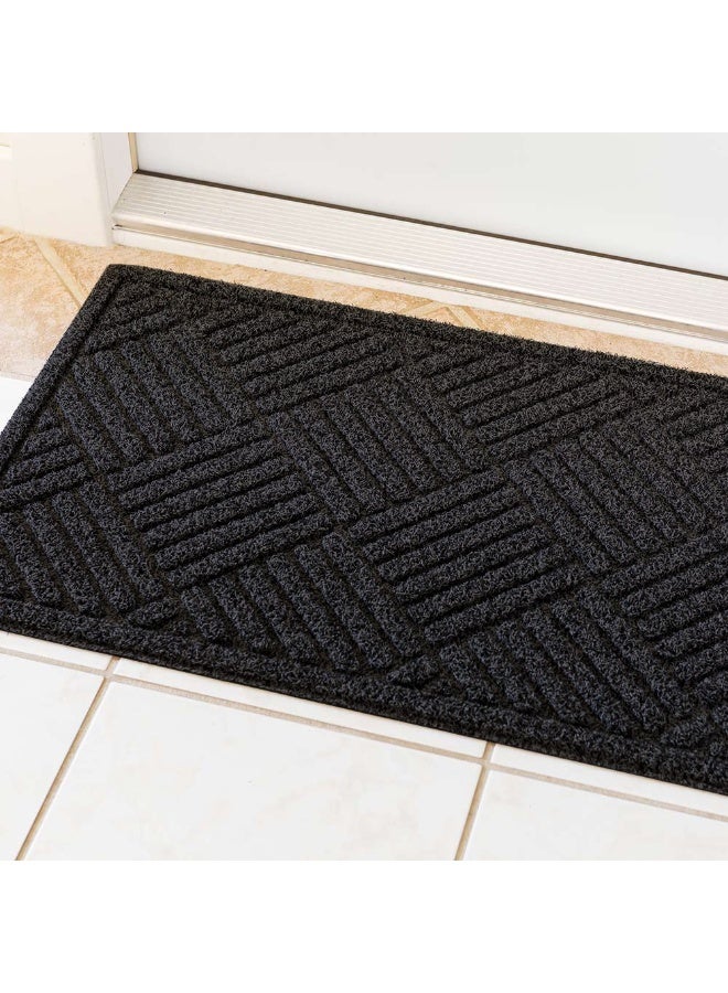 Restaurantware حصيرة أرضية مريحة 36 × 24 بوصة، حصيرة خارجية ماسية واحدة - بدون انزلاق، قاعدة غير قابلة للانزلاق، حصيرة بولي بروبيلين سوداء، لا تتلطخ، قوية التحمل - Image 2