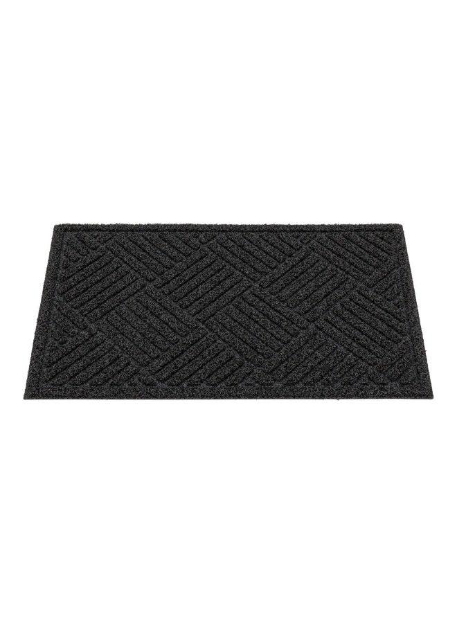 Restaurantware حصيرة أرضية مريحة 36 × 24 بوصة، حصيرة خارجية ماسية واحدة - بدون انزلاق، قاعدة غير قابلة للانزلاق، حصيرة بولي بروبيلين سوداء، لا تتلطخ، قوية التحمل - Image 1