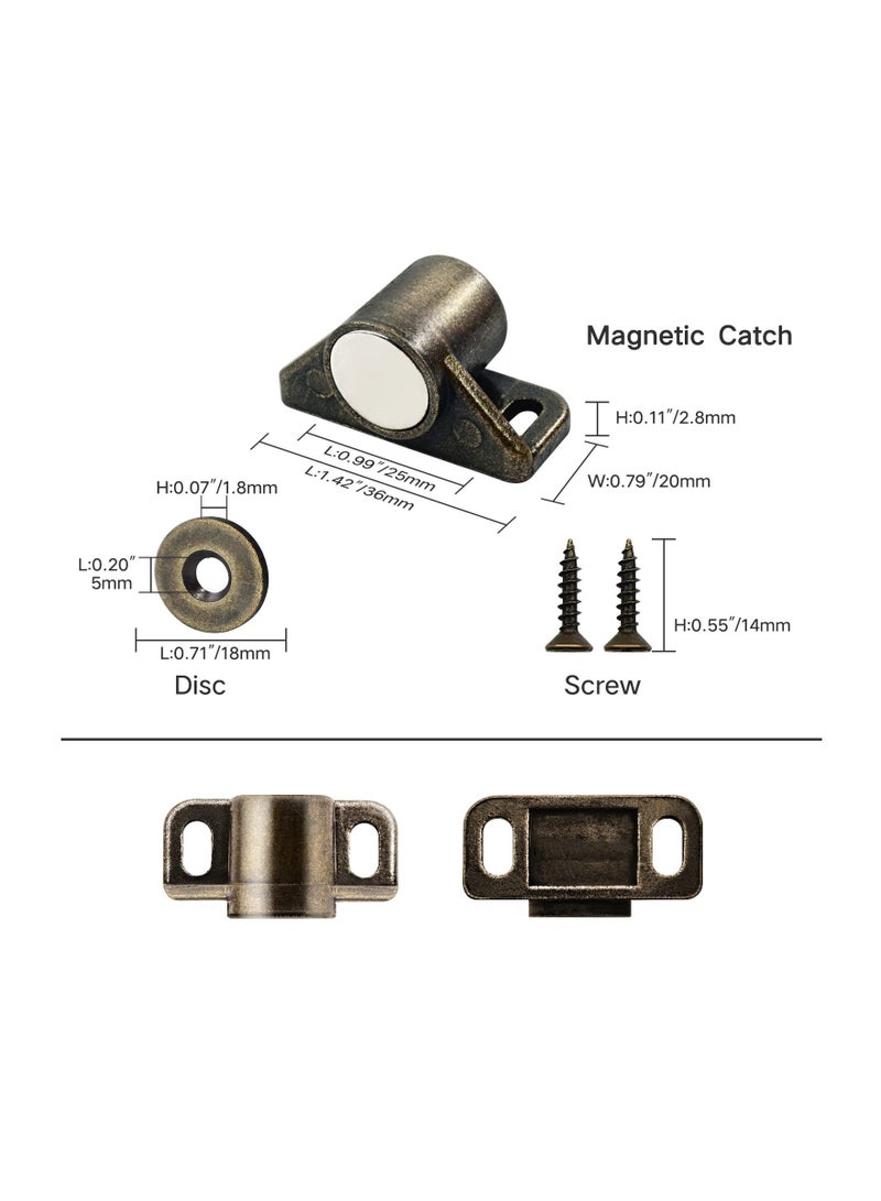 8 Pack Magnetic Cabinet Latch and Catches Strong Magnets for Kitchen Doors Heavy Duty for Closure Closet Door Magnet Cabinet Latch for Cupboard Closer Door Closing Bronze - Image 4