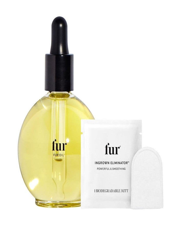 Fur Oil - Prevent Ingrown Hairs - Moisturize and Soften Dry Skin - 2.5fl oz with Ingrown Eliminator Mitt - Image 1