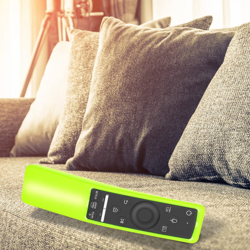 Lambcare Case Compatible with Samsung Smart TV Remote Controller BN59 Series, Light Weight Silicone Cover Protector Shockproof Anti-Slip Remote Skin Sleeve - Green Glow in The Dark - Image 3