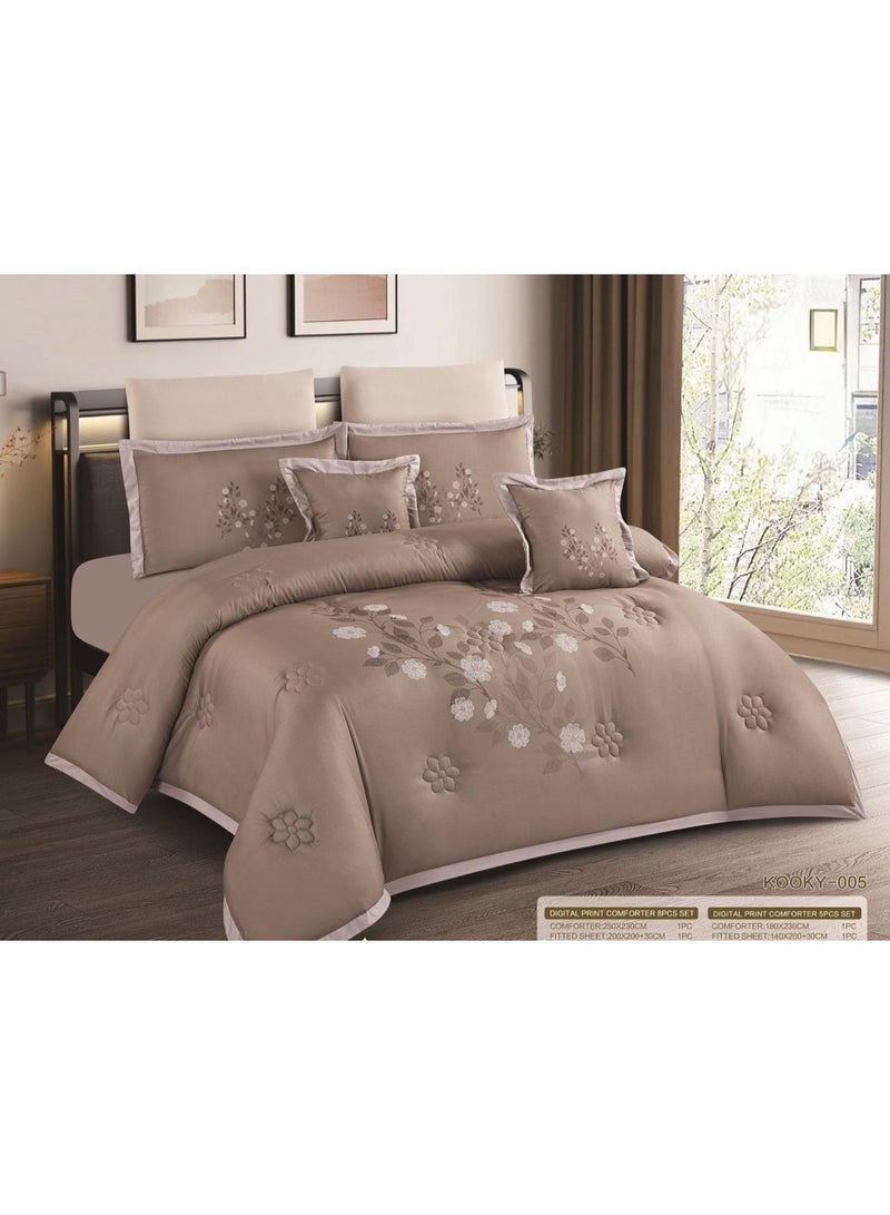"Cookie" Summer Bedspread – 100% Microfiber – Reversible – Double Size (8-Piece Set)