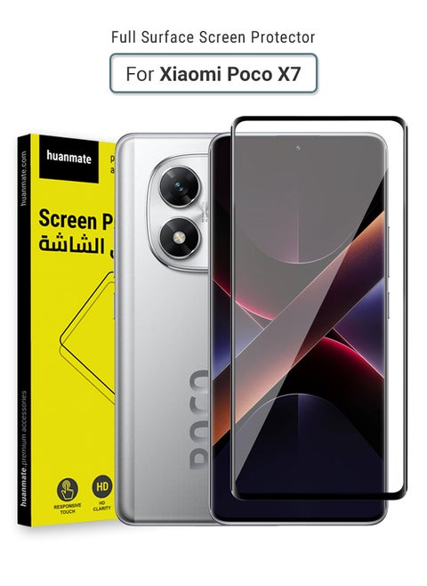 Xiaomi Poco-X7 Screen Protector – Premium Edge to Edge Tempered Glass, High Transparency, Delicate Touch, Anti-Explosion, Smooth Arc Edges, Easy Installation
