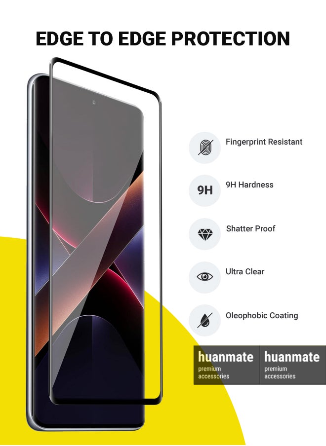 Xiaomi Poco-X7 Screen Protector – Premium Edge to Edge Tempered Glass, High Transparency, Delicate Touch, Anti-Explosion, Smooth Arc Edges, Easy Installation