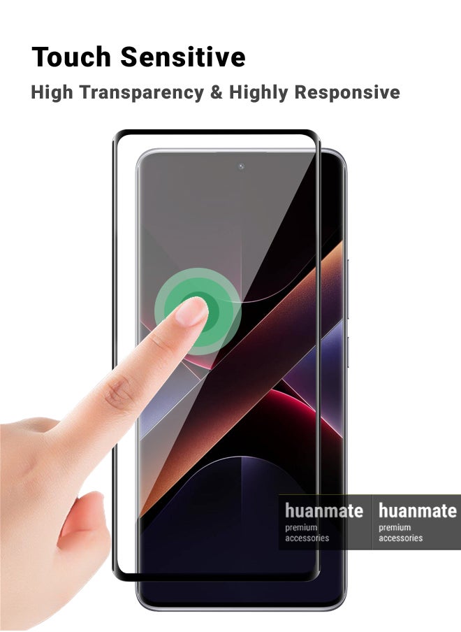 Xiaomi Poco-X7 Screen Protector – Premium Edge to Edge Tempered Glass, High Transparency, Delicate Touch, Anti-Explosion, Smooth Arc Edges, Easy Installation