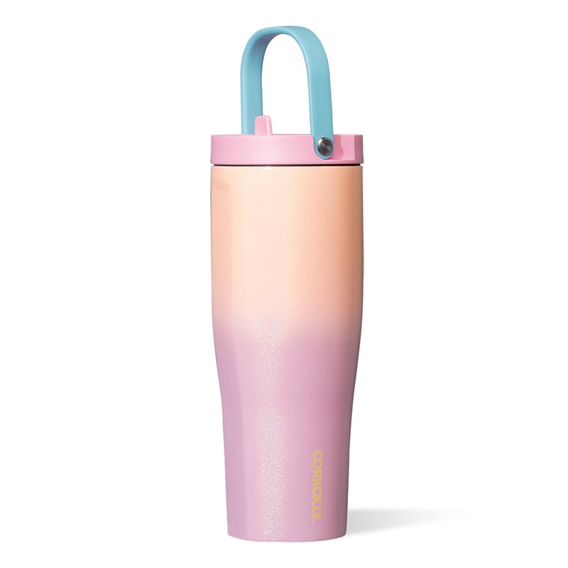 كوركسيكل Corkcicle Go Cup XL - كوب سفر مانع للتسرب - زجاجة مياه ثلاثية معزولة من الفولاذ المقاوم للصدأ - مقبض سهل الحمل - هدية أدوات الشرب الصيفية - تحافظ على المشروبات باردة - 30 أونصة - للحبيب - Image 1