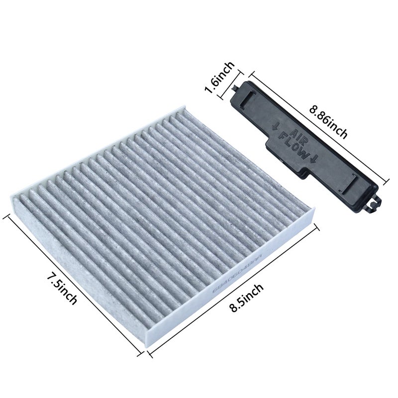 YMHHefy Carbon Cabin Air Filter kit Compatible with Dodge Ram 1500 2500 3500 4500 5500 2007-2012 Mazda CX-7 Air Conditioning Filter & Access Door Replace 68406048AA - Image 2